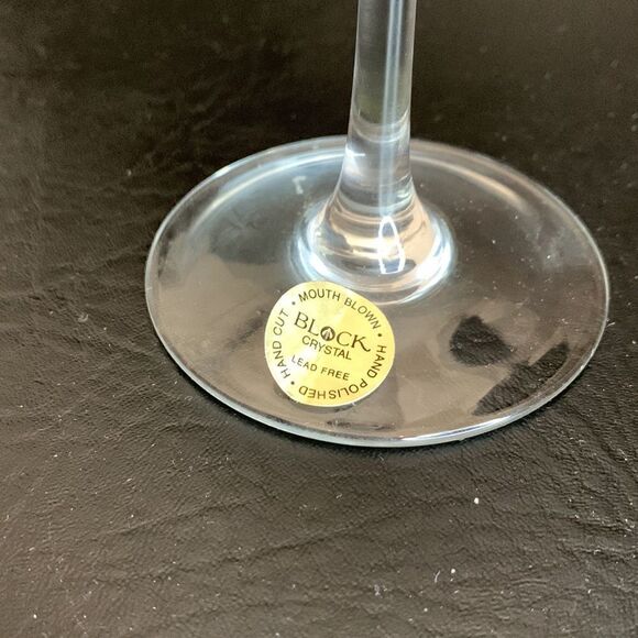 Block Crystal Hand Cut & Polished Mouth Blown Lead Free Purple Cranberry Pink - Picture 3 of 5